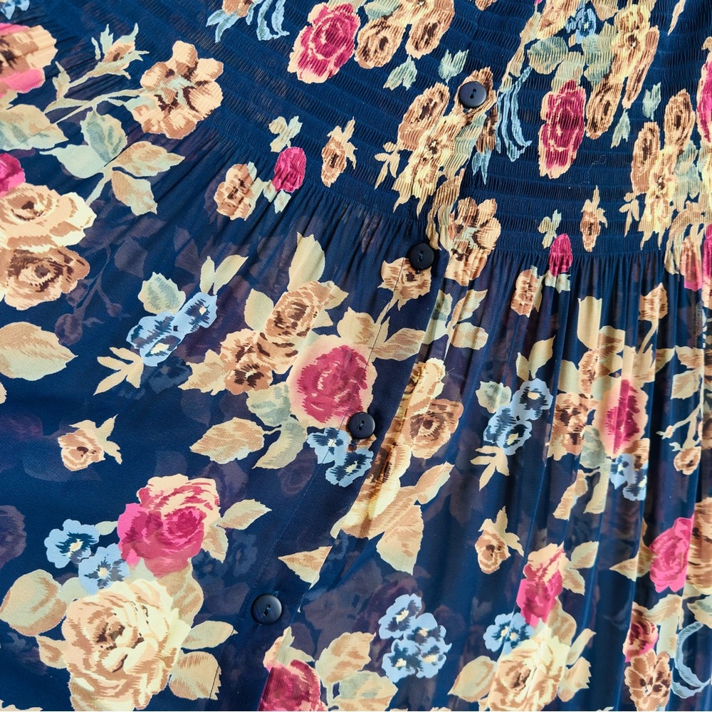 Express Vintage Sheer Floral Maxi Skirt Y2K Women's Size M NWT - Picture 5 of 5